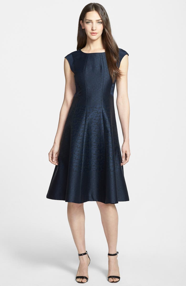 Lafayette 148 New York 'Bev' Jacquard Fit & Flare Dress, Main, color,