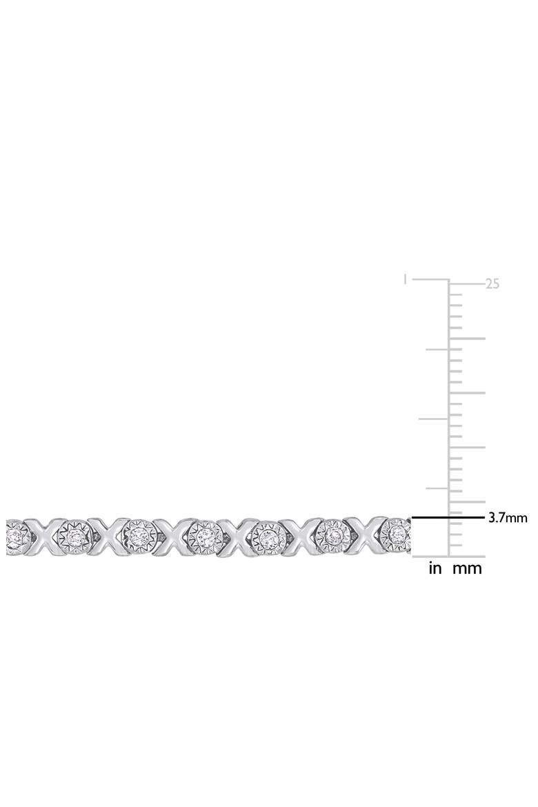 Diamond Tennis Bracelet - 0.96ct., Alternate, color, SILVER
