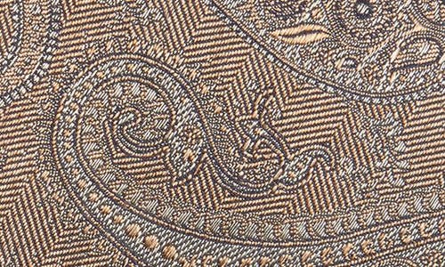 Canali Paisley Silk Tie In Brown