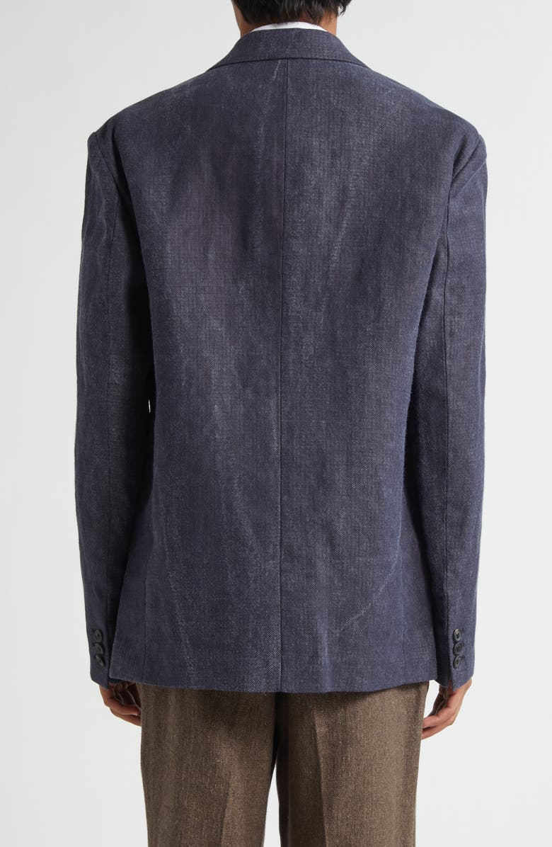 OUR LEGACY Unconstructed Shinjuku Linen Blazer, Alternate, color, Charcoal Bourdeaux Flow Weave
