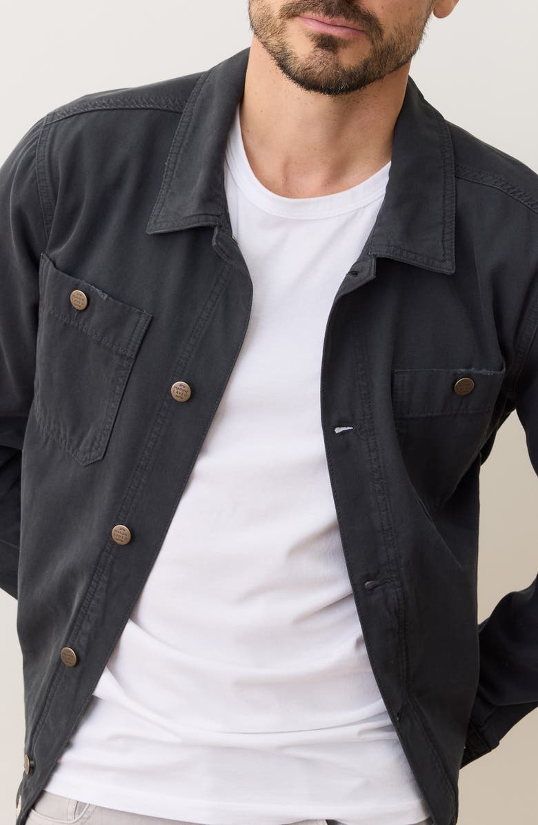 Marine Layer Patrick Canvas Overshirt, Alternate, color, Faded Black