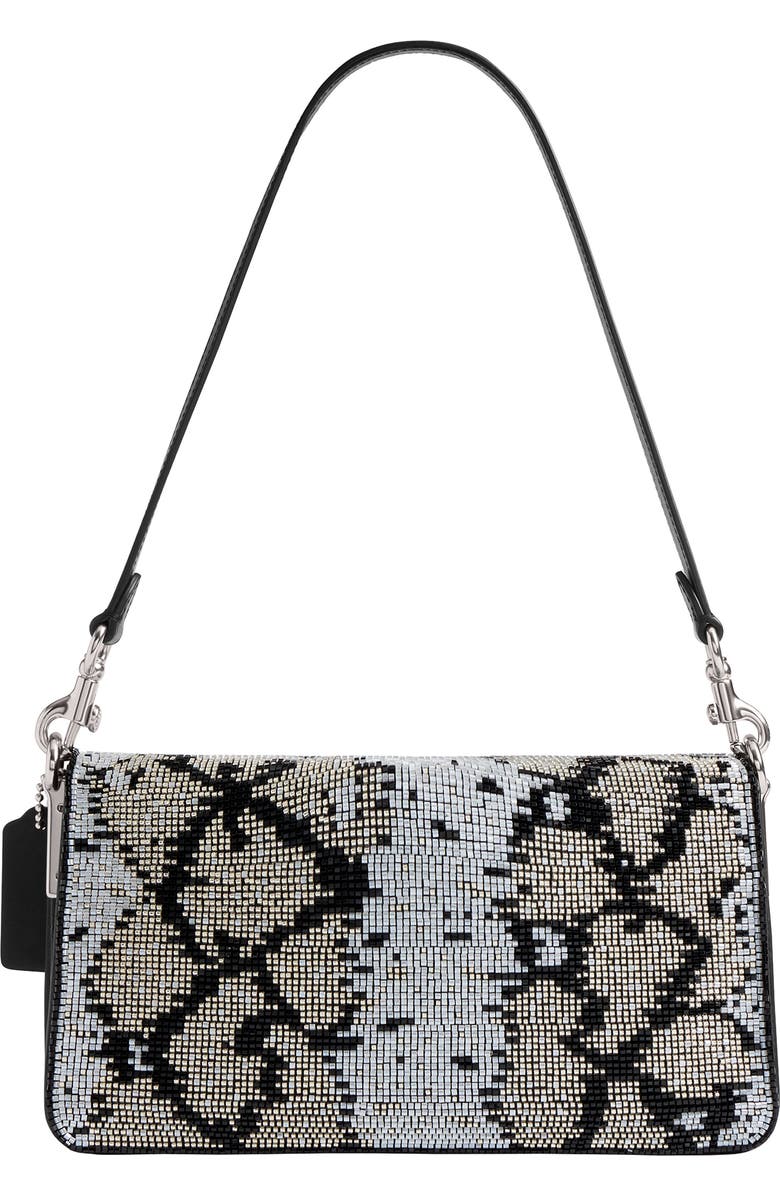 COACH Tabby 26 Snake Beaded Shoulder Bag, Alternate, color, Black