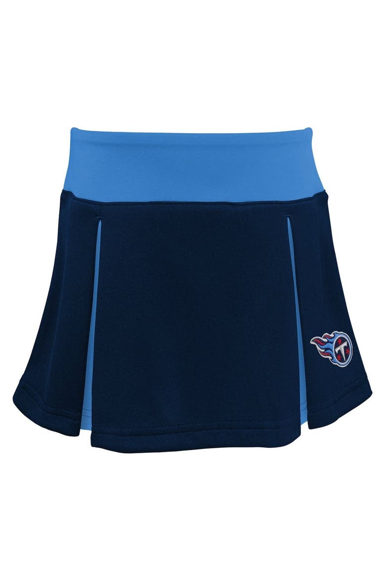 Girls Preschool Navy Tennessee Titans Spirit Cheerleader Two-Piece Set with Bloomers, Alternate, color, Navy