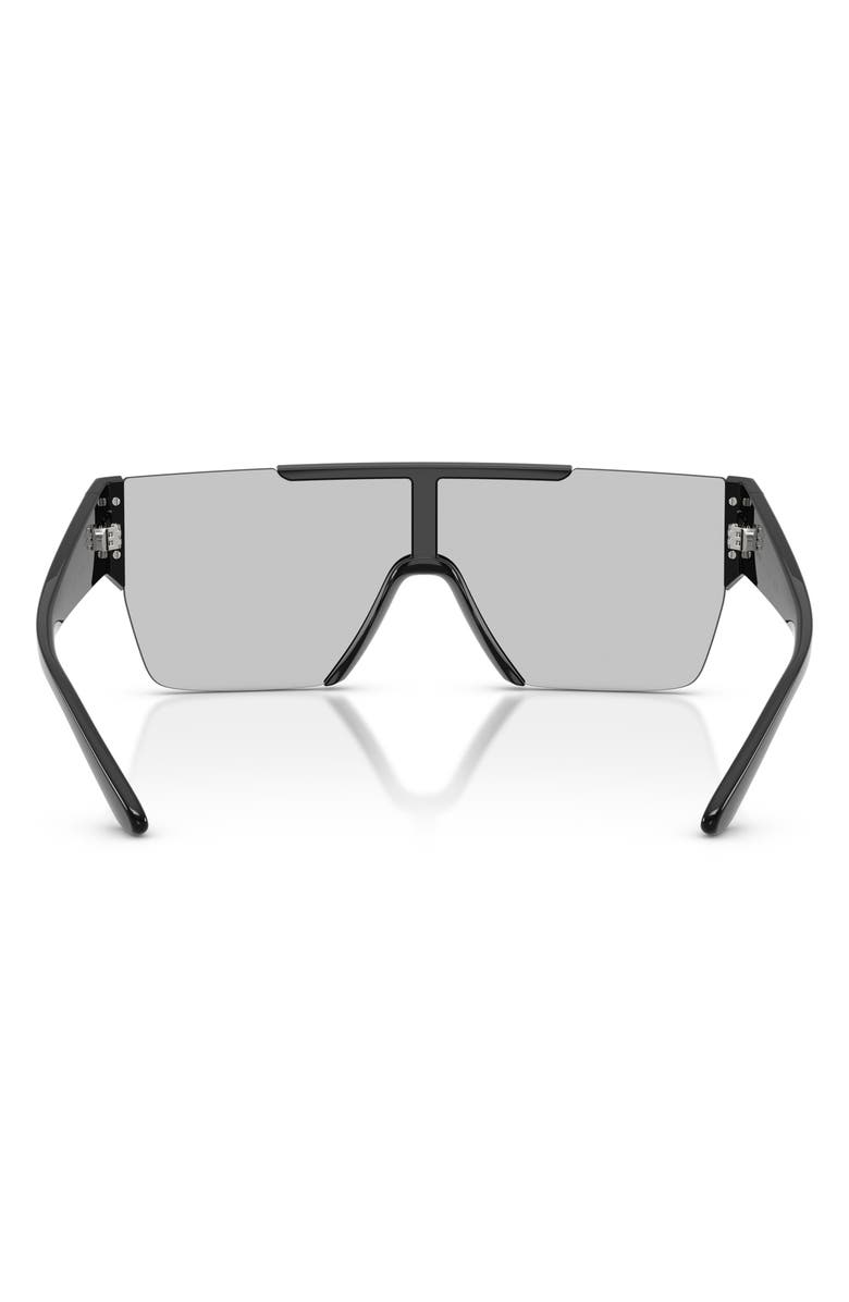 Burberry 138mm Shield Sunglasses, Alternate, color, Black / Light Grey Silver