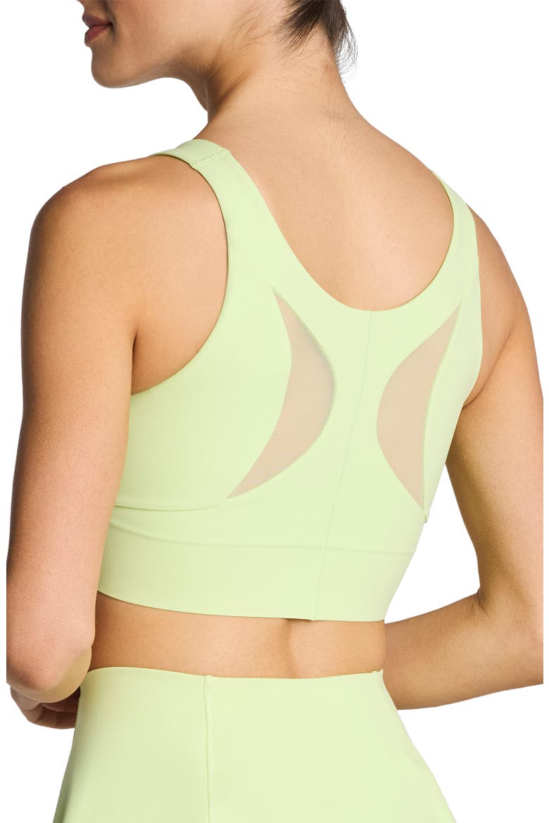 Meshery Longline Sports Bra, Alternate, color, ZEST