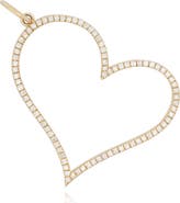 The Lovery Fine Jewelry Diamond Slanted Open Heart Charm