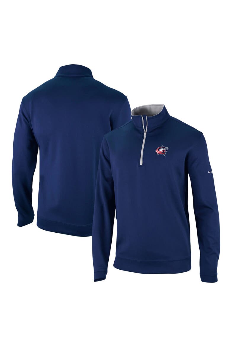 Columbia Men's Columbia Navy Columbus Blue Jackets Wickham Hills Omni-Wick Quarter-Zip Jacket, Main, color, Navy