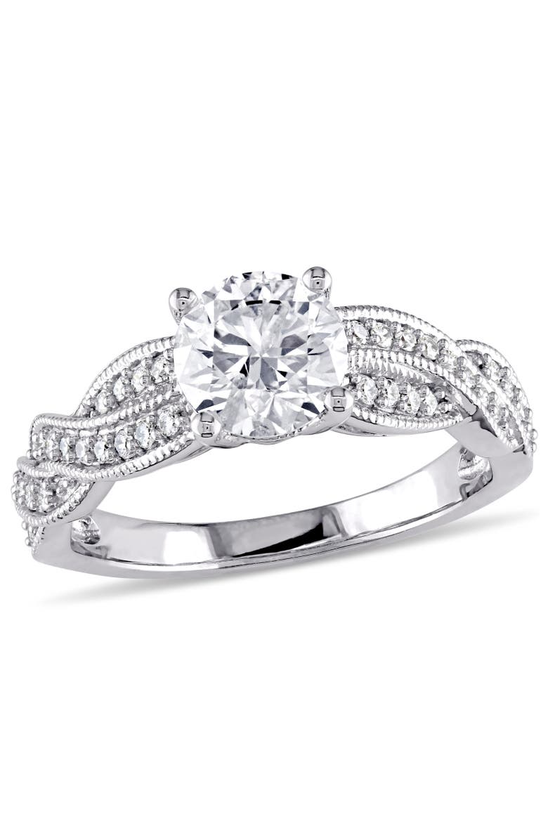 Julianna B. Diamond Braided Engagement Ring 14k, Main, color, 14K White Gold