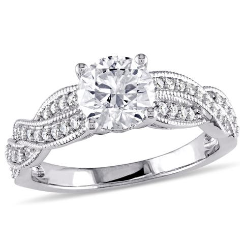 Diamond Braided Engagement Ring 14k