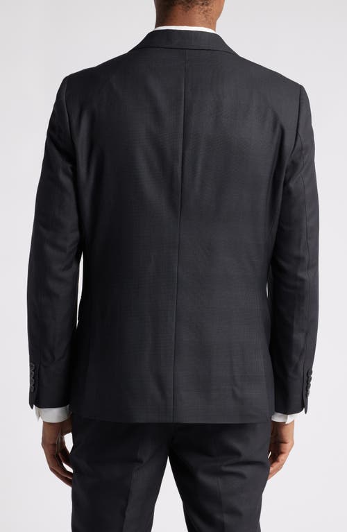 Open Edit Plaid Slim Fit Stretch Wool Blend Sport Coat In Grey Dark Glen Plaid