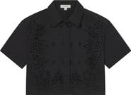 A.L.C. Jade Eyelet Boxy Crop Shirt
