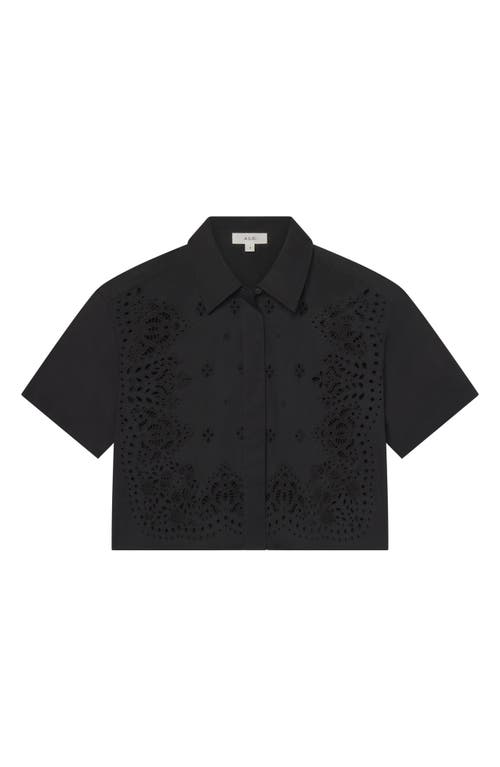 A.l.c . Jade Eyelet Boxy Crop Shirt