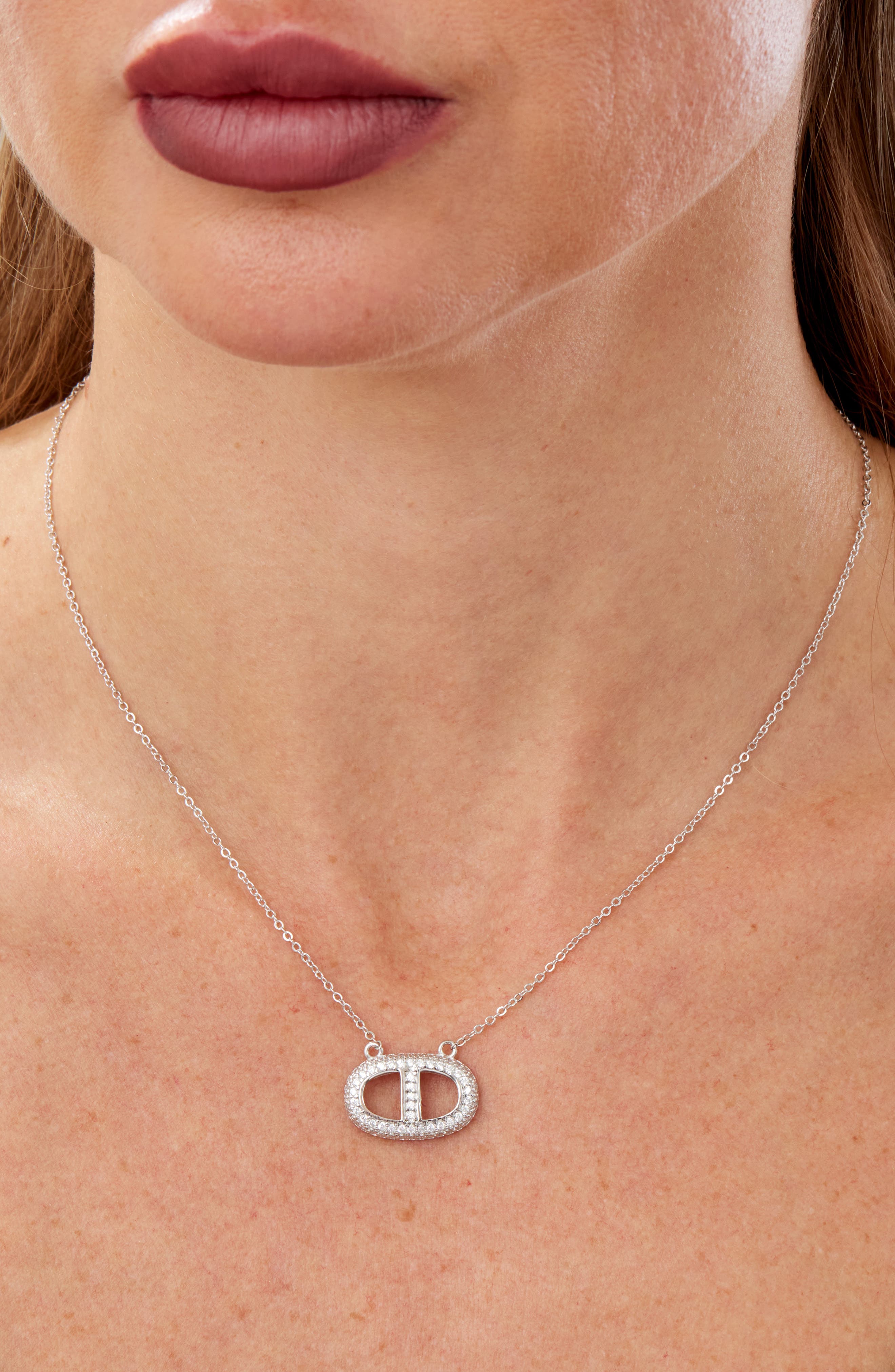 Cubic Zirconia Link Necklace