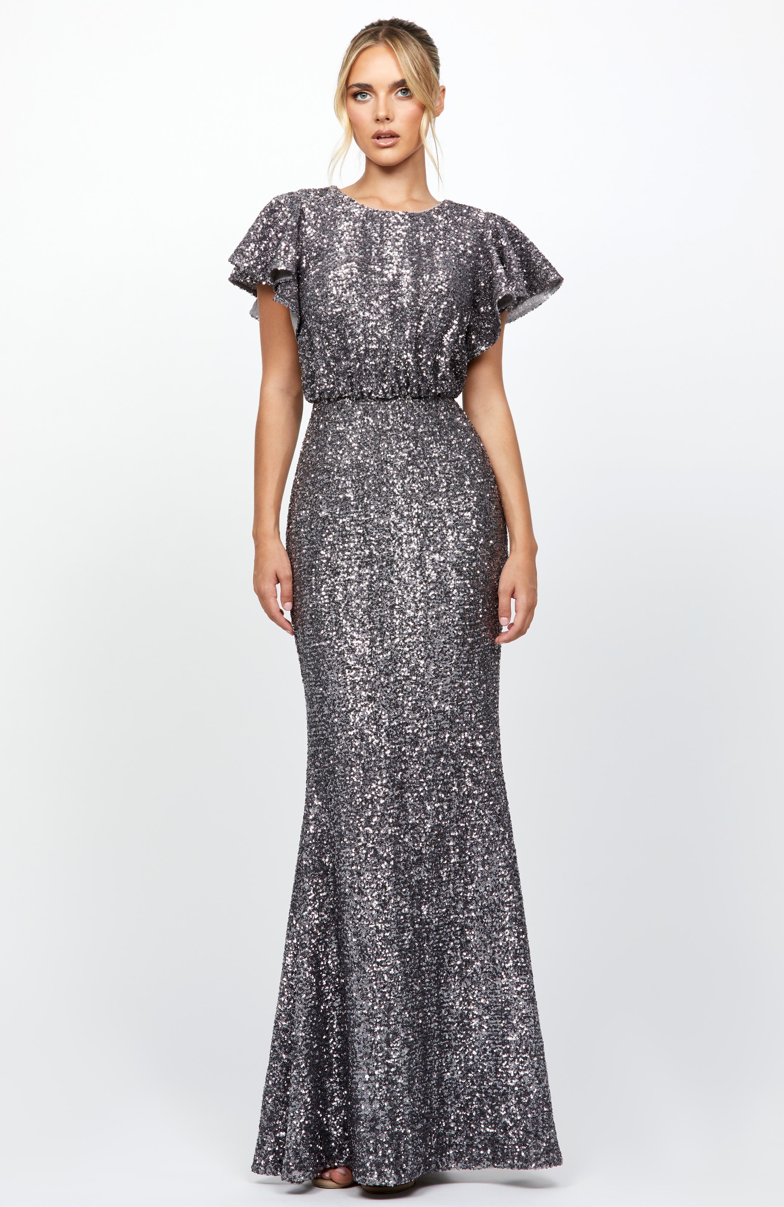 bariano black sequin dress Bariano Black Sequin Formal Dress w spaghetti
