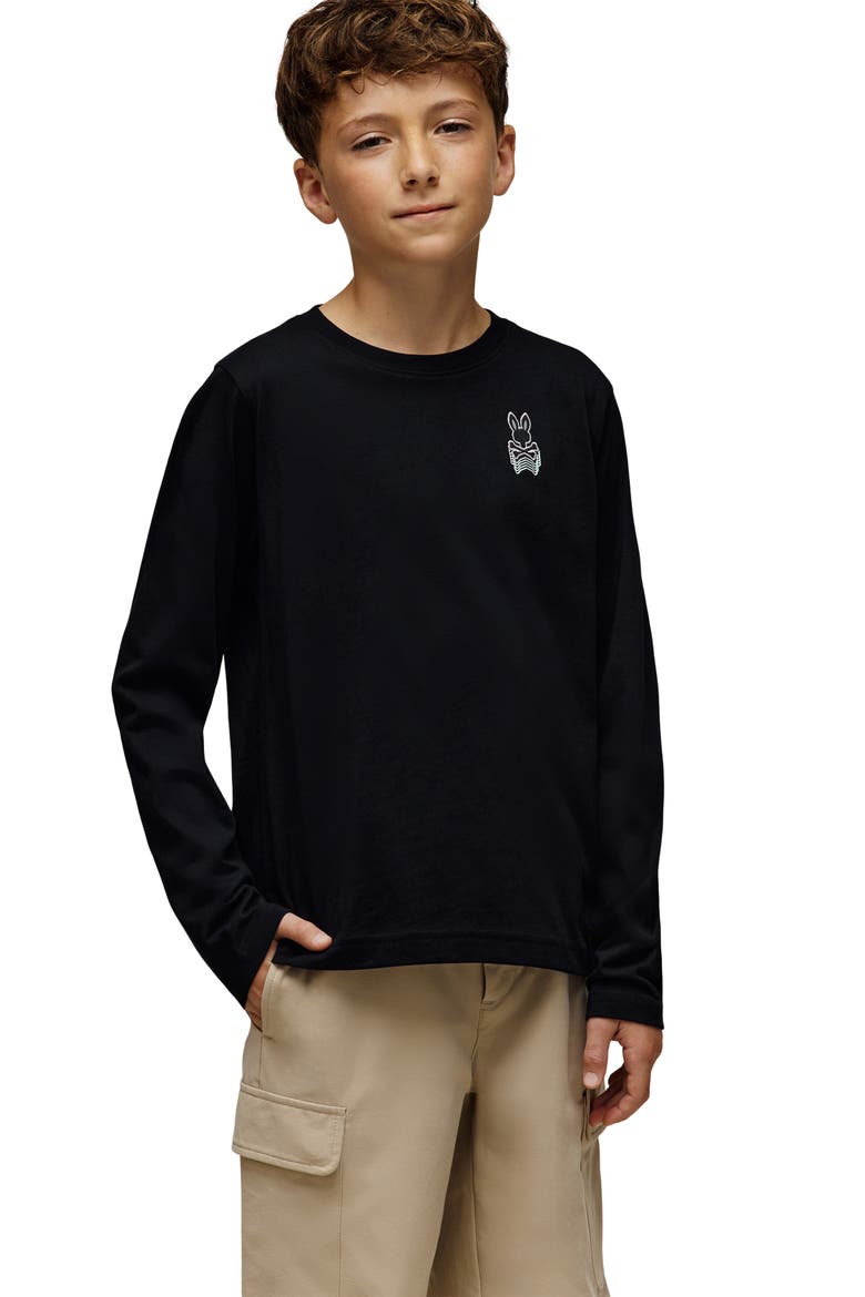 Kids' Johnny Pima Cotton Graphic T-Shirt, Alternate, color, BLACK