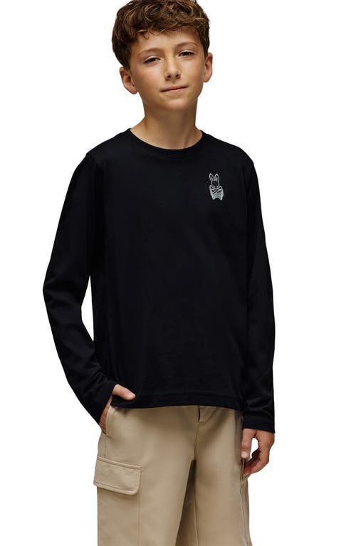 Psycho Bunny Kids' Johnny Pima Cotton Graphic T-shirt In Black