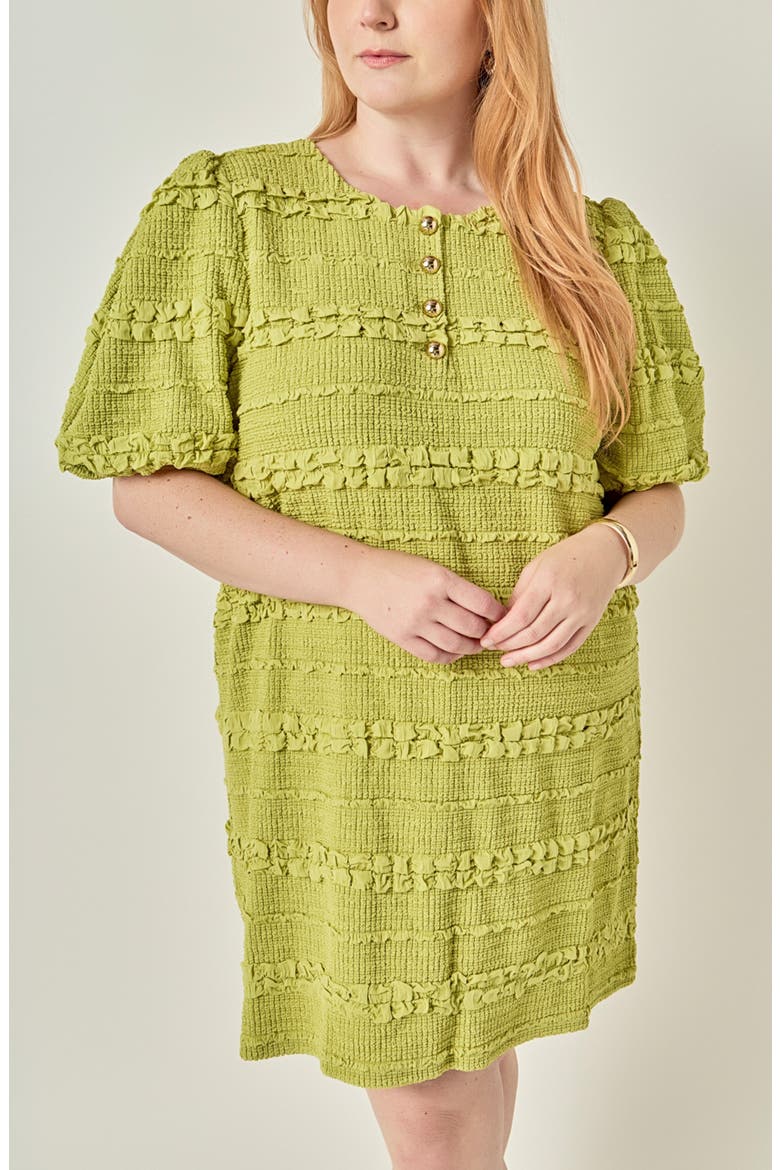 Smocked Minidress, Alternate, color, PISTACHIO