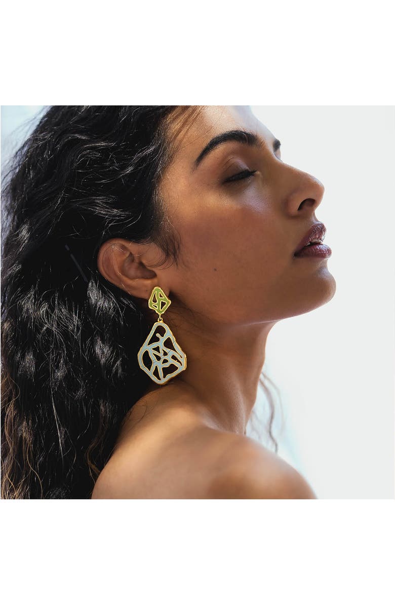 Dhwani Bhansal TALA EARRINGS, Alternate, color, Gold Plated