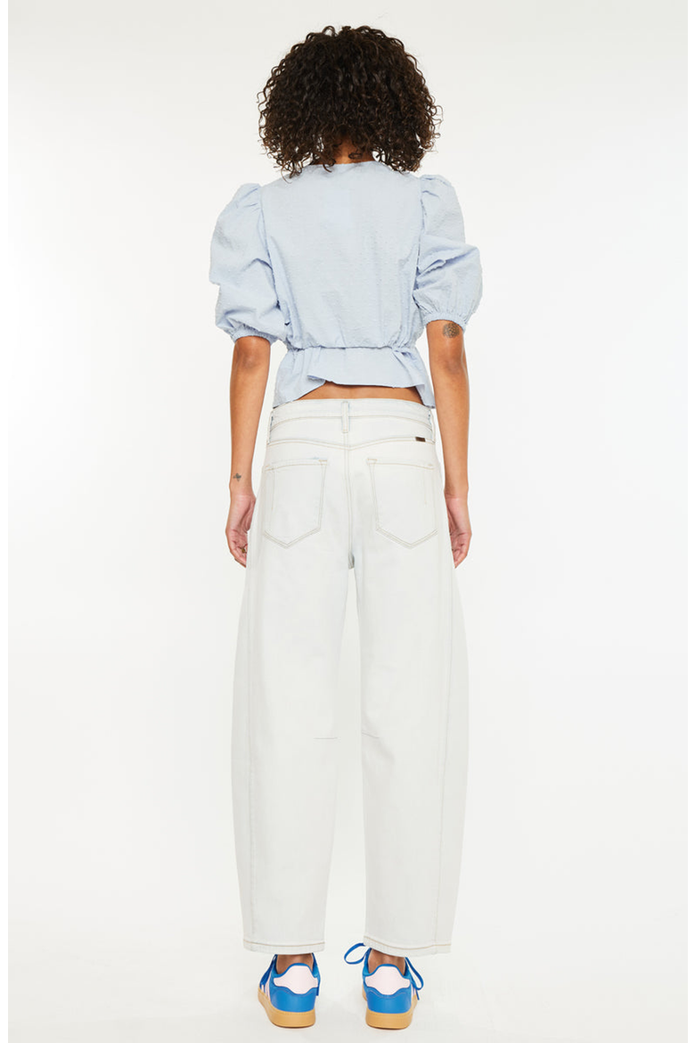 Yolanda Low Slung Horseshoe Jeans, Alternate, color, Light Wash