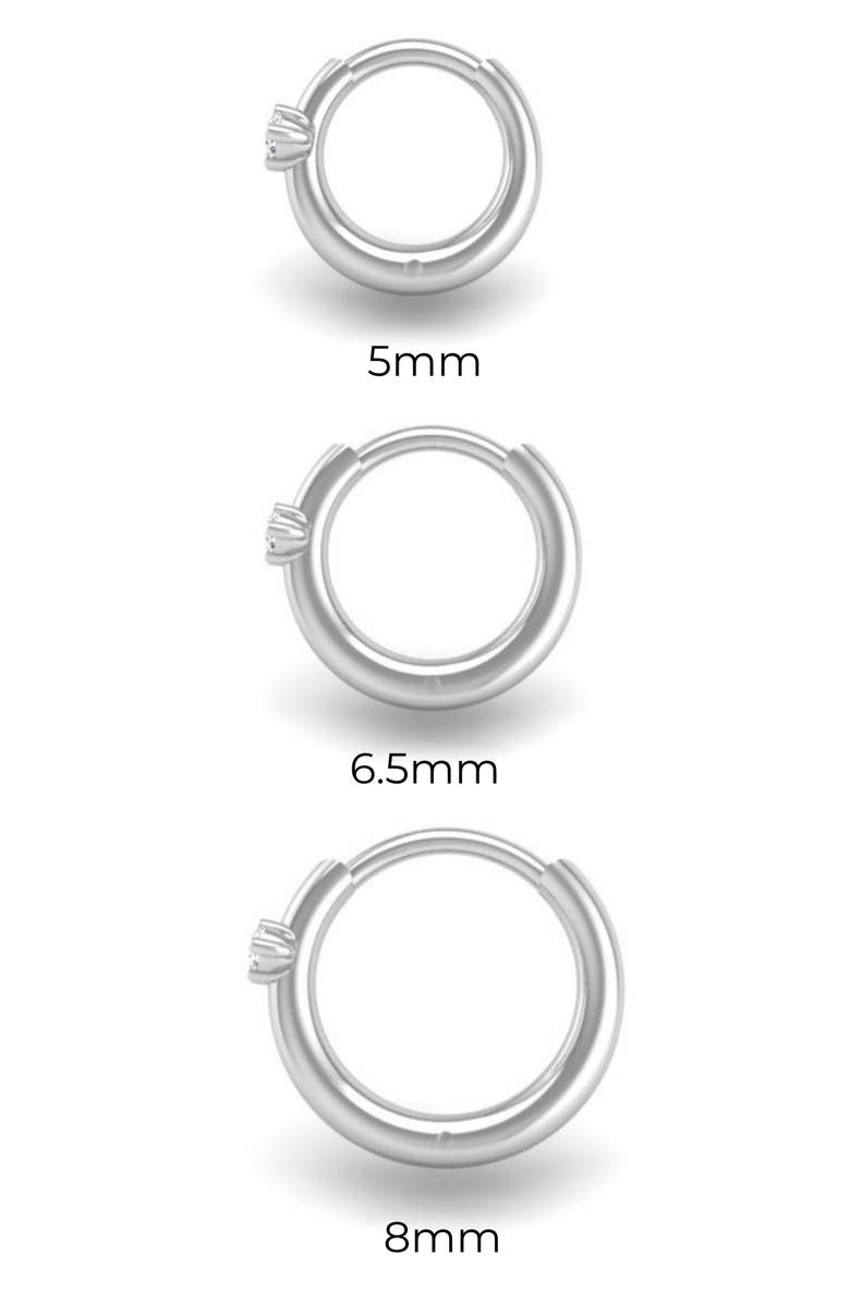 Seed2Stone Twin Hoop, Alternate, color, Silver