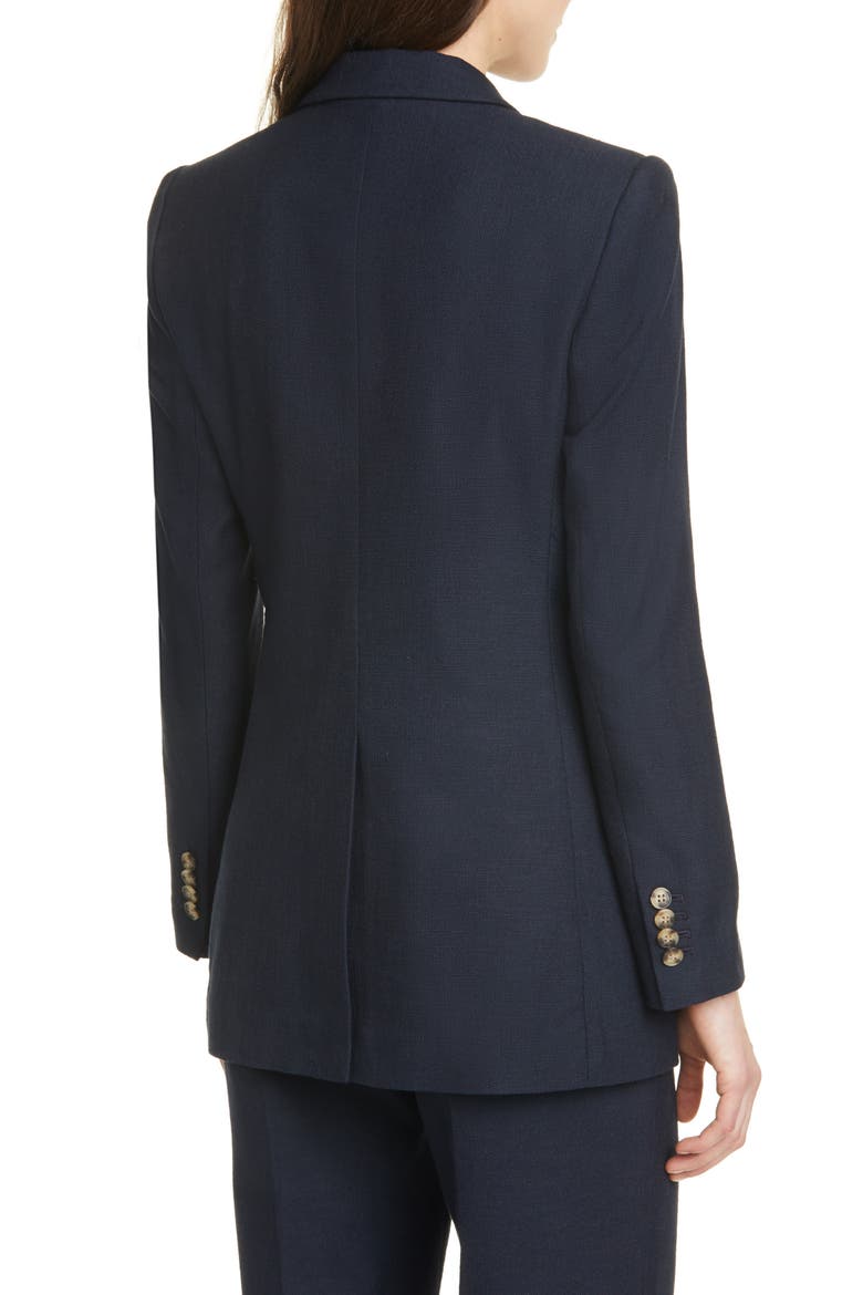 Textured Cotton Blend Jacket, Alternate, color, NAVY