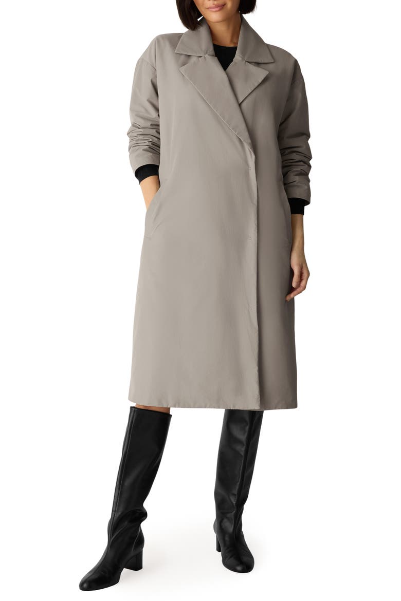 Padded Trench Coat, Main, color, TWINE