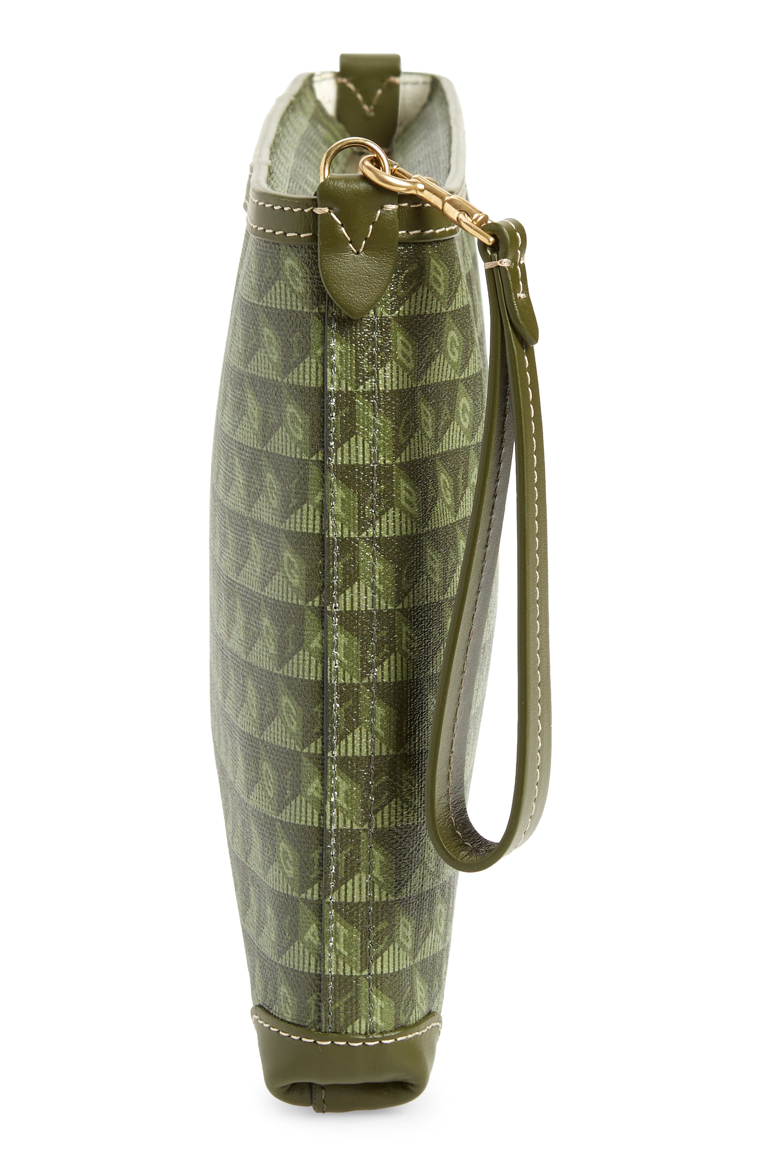 Anya Hindmarch SMILEY<sup>®</sup> I am a Plastic Bag Wink Recycled Coated Canvas Zip Pouch, Alternate, color, 