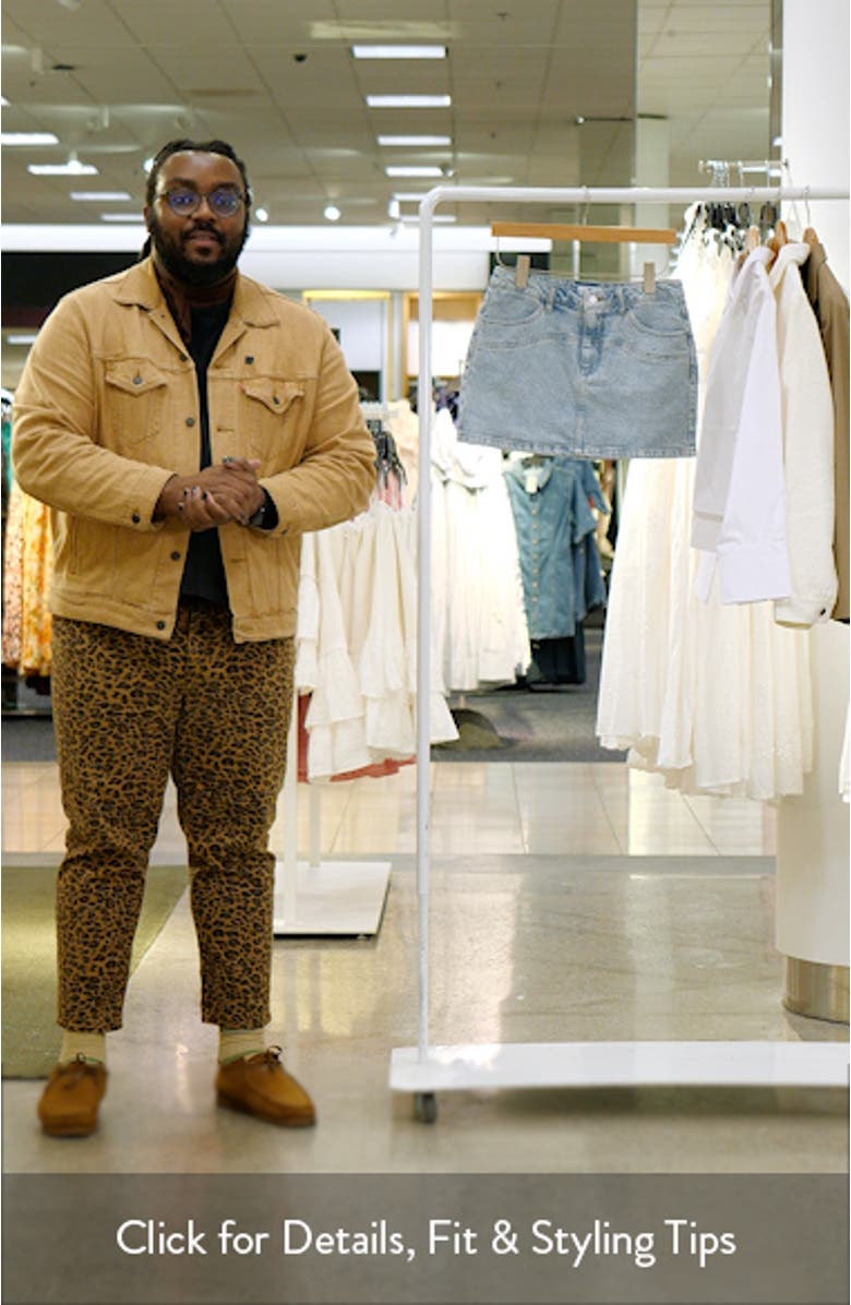 Seamed Denim Miniskirt, sales video thumbnail