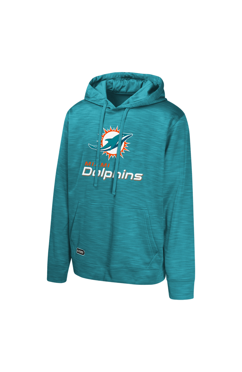 Outerstuff Men's Aqua Miami Dolphins Streak Fleece Pullover Hoodie, Alternate, color, Aqua