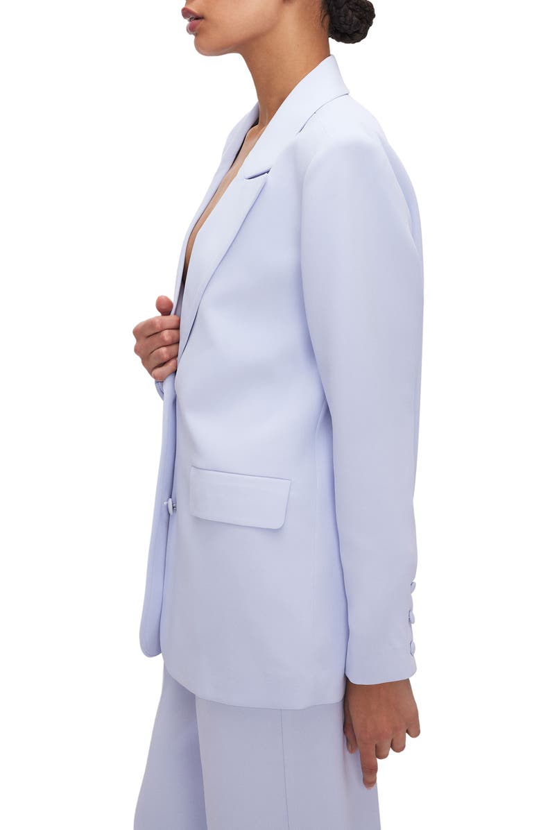 Good American Luxe Suiting Boyfriend Blazer, Alternate, color, Glass001