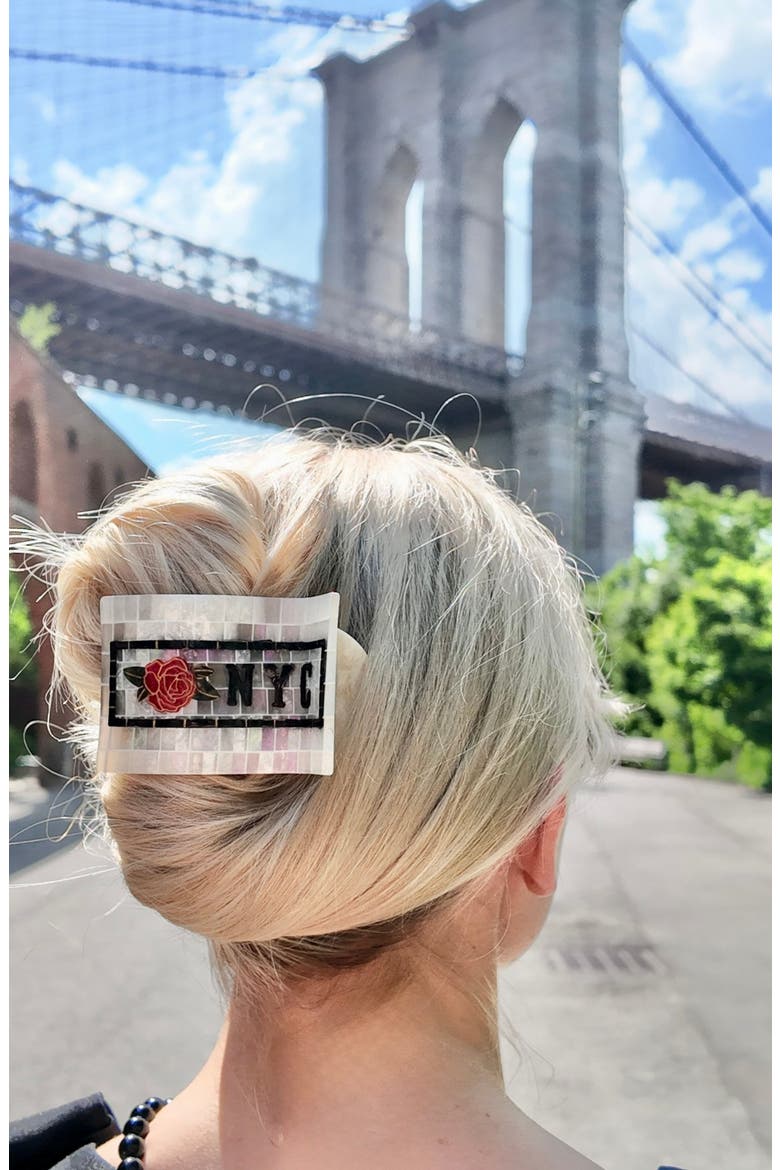 NYC Subway Claw Clip, Alternate, color, WHITE