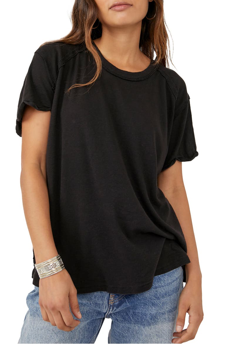 Boyfriend T-Shirt, Main, color, BLACK