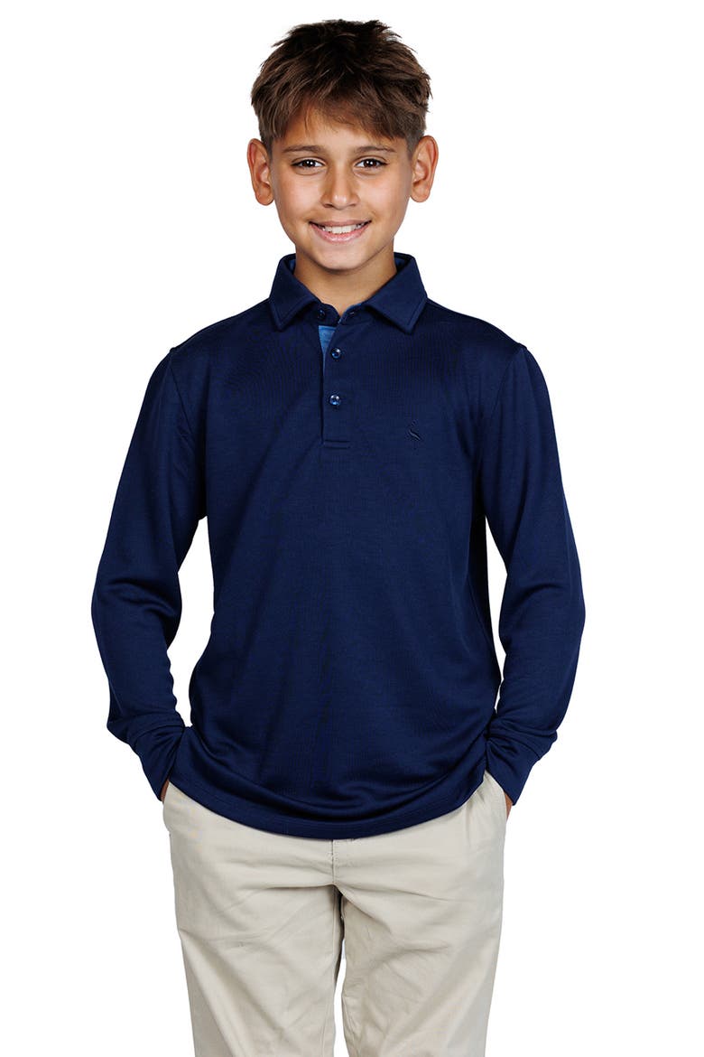 Kids' Modal Blend Polo, Main, color, NAVY