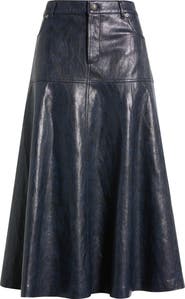 KOBI HALPERIN Rhea Faux Leather Midi Skirt