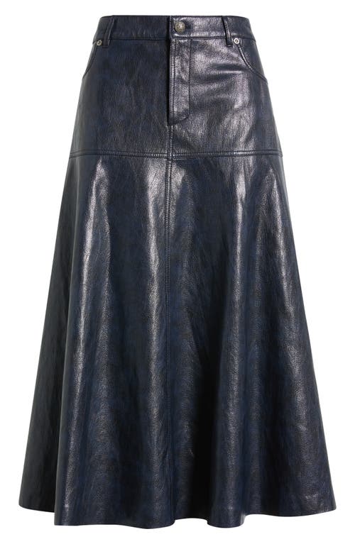 Kobi Halperin Rhea Faux Leather Midi Skirt In Black