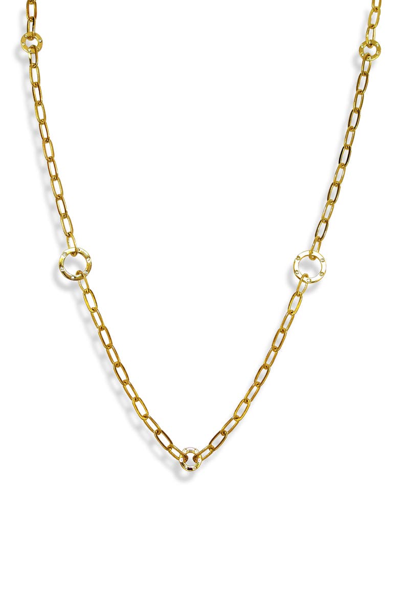 Circle Chain Necklace, Main, color, GOLD