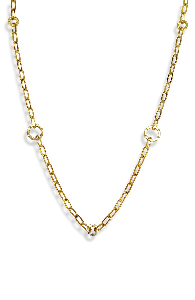 Liza Schwartz Circle Chain Necklace, Main, color,