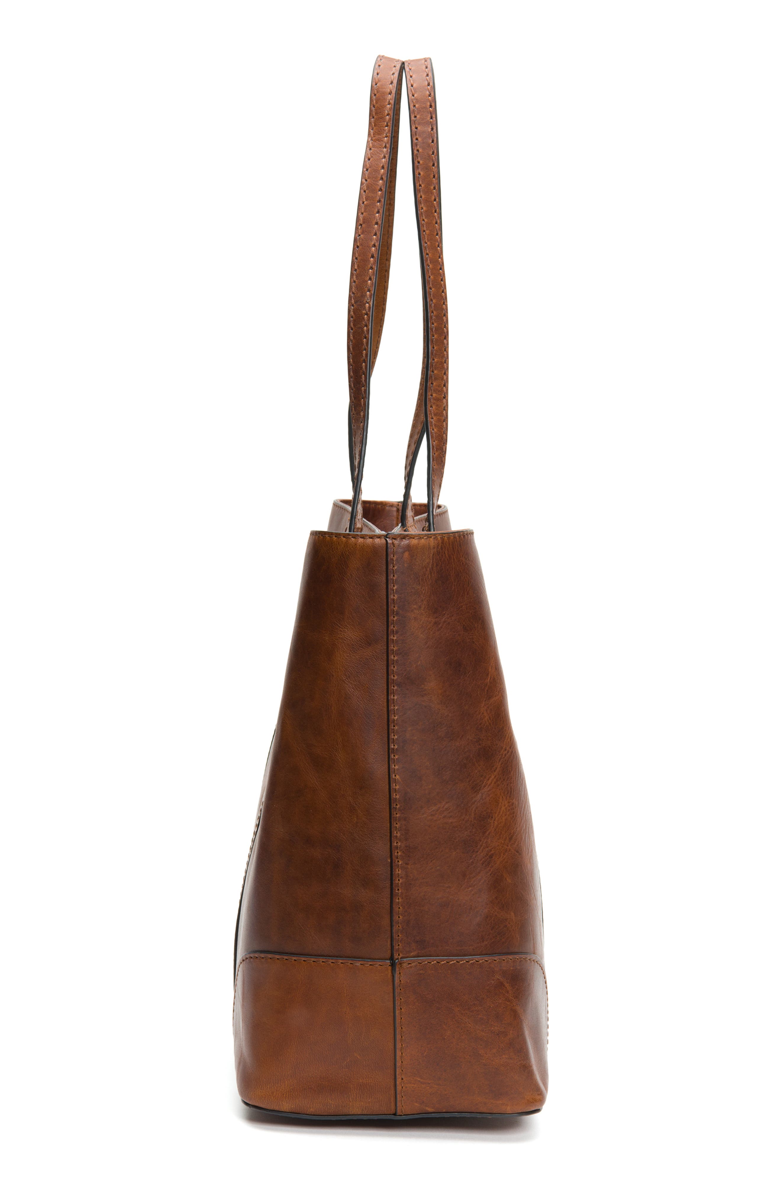 Frye Melissa Leather Shopper, Alternate, color, Cognac