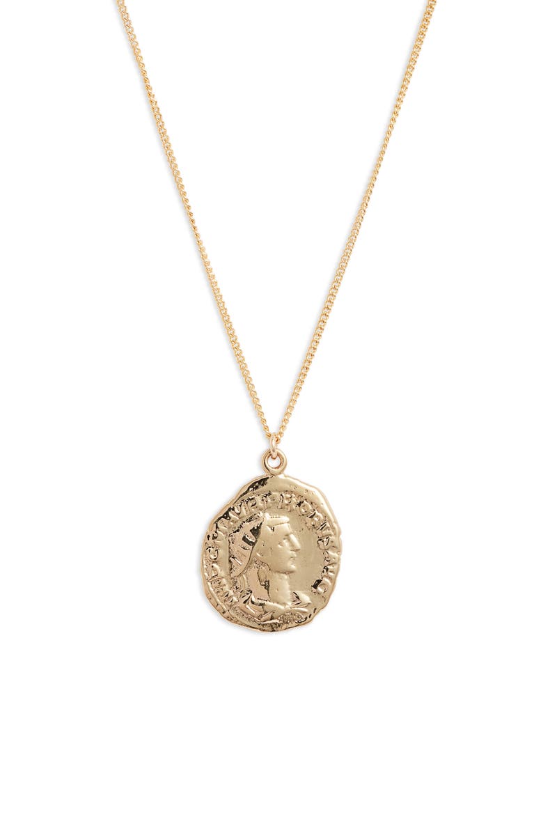 Set & Stones Celine Coin Necklace, Main, color, 