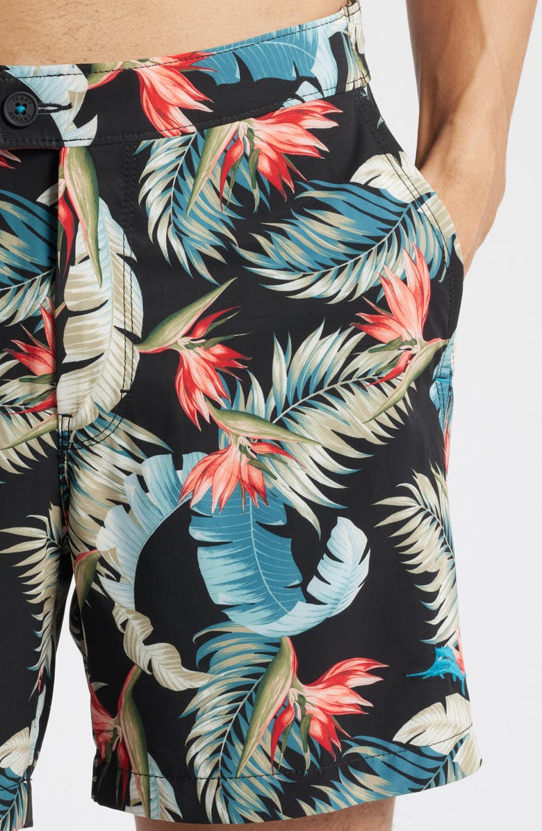 Tommy Bahama Amalfi Coast Paradiso Sands 6-Inch Board Shorts, Alternate, color, Black