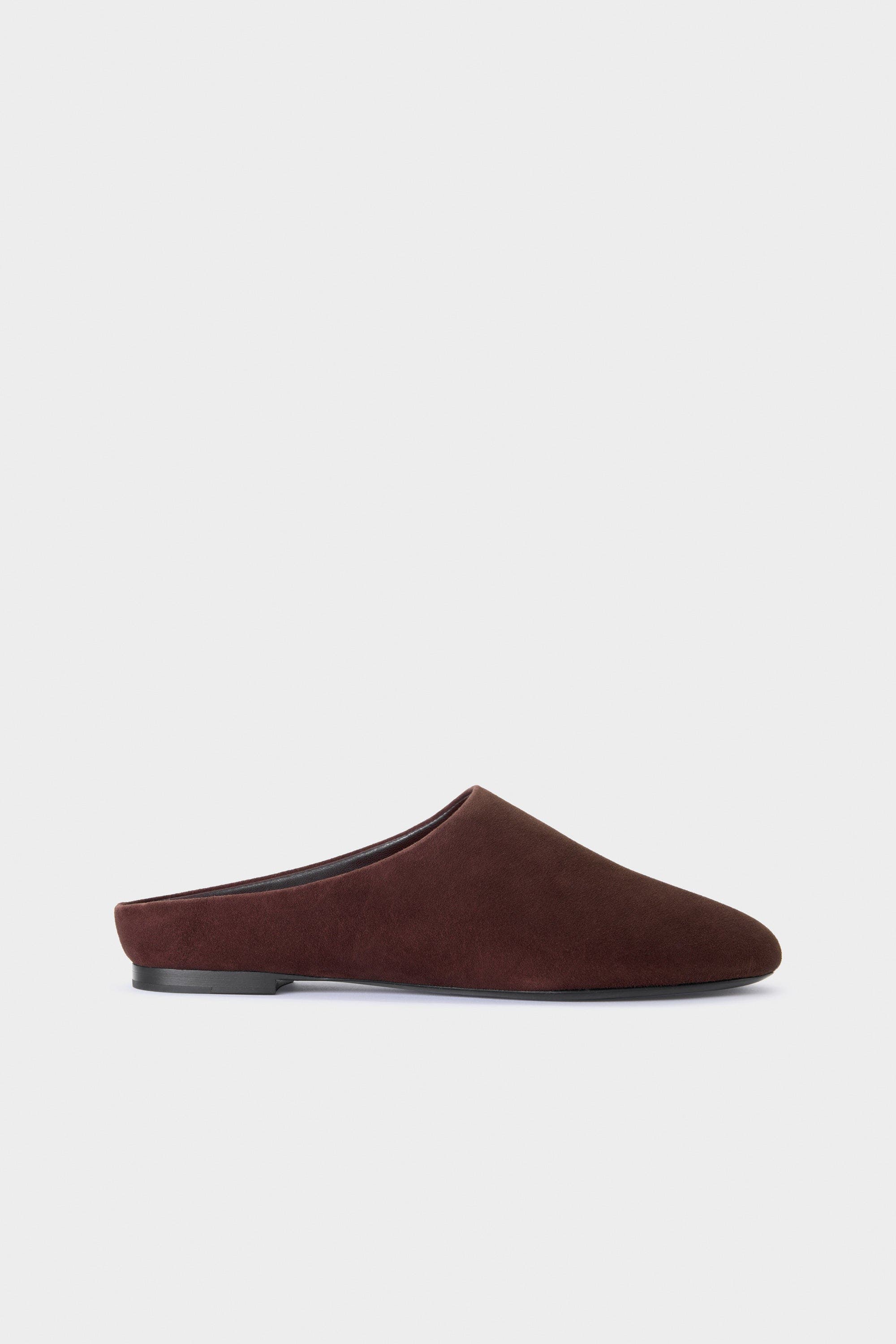 SIMONMILLER Suede Riad Slipper, Main, color, Espresso