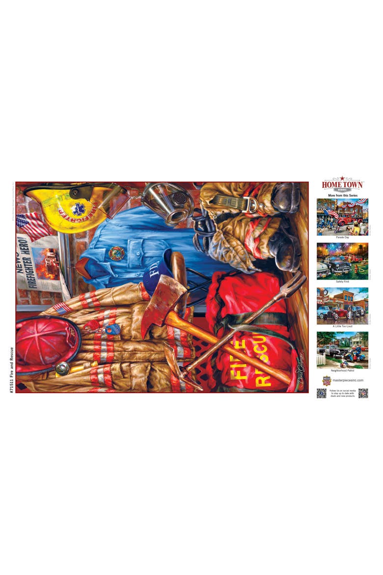 Fire and Rescue 1000 Piece Jigsaw Puzzle, Alternate, color, Multicolor