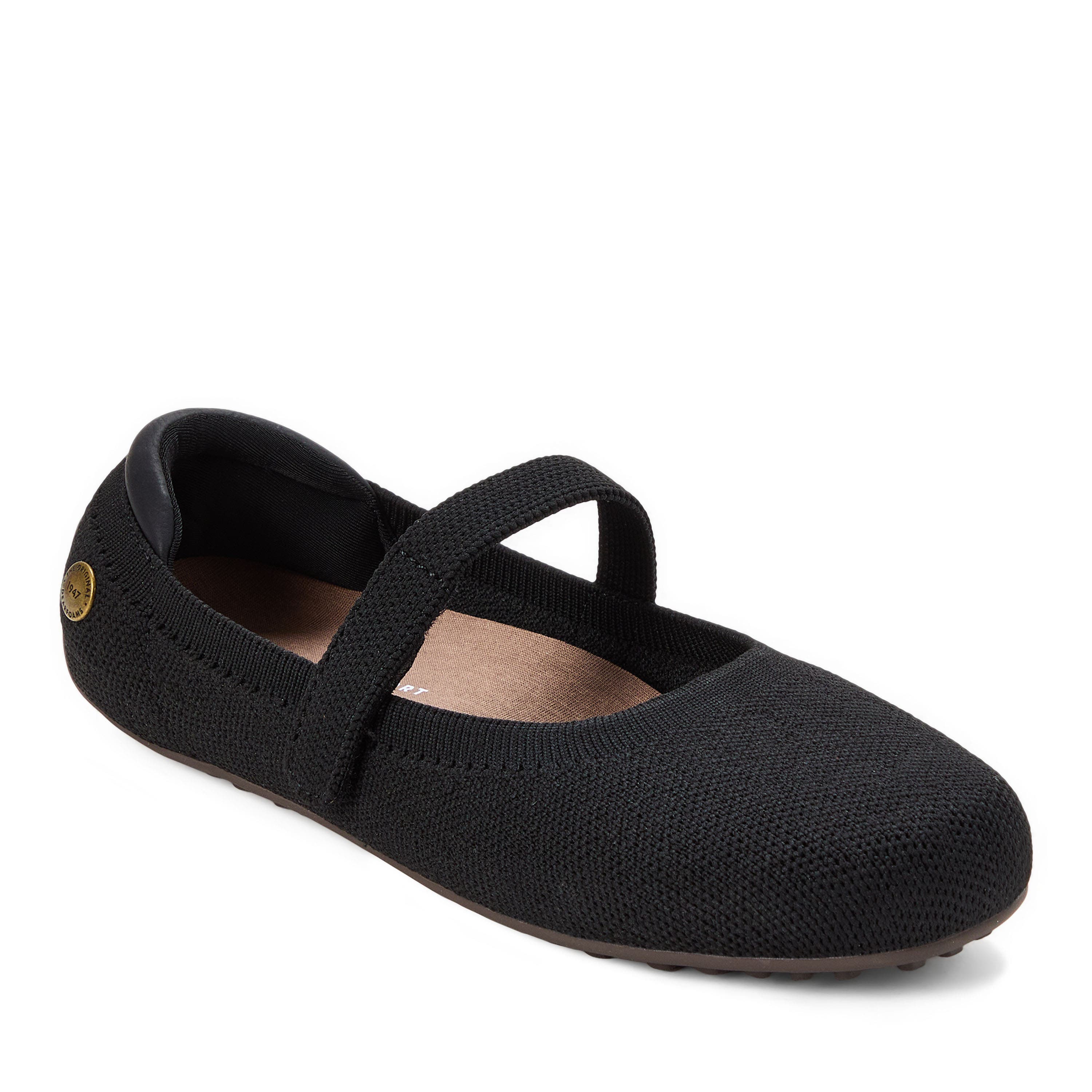 DEARFOAMS Haddy Sport Knit Flat, Main, color, Black