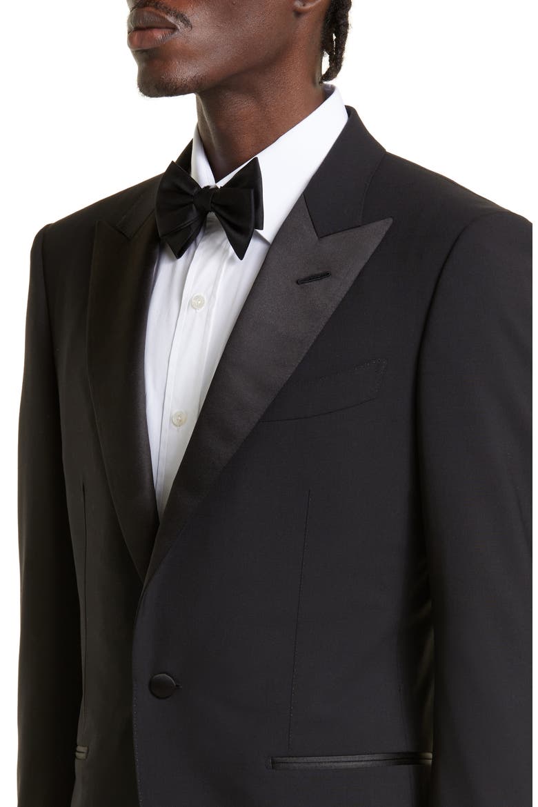 O'Connor Stretch Wool Tuxedo, Alternate, color, BLACK