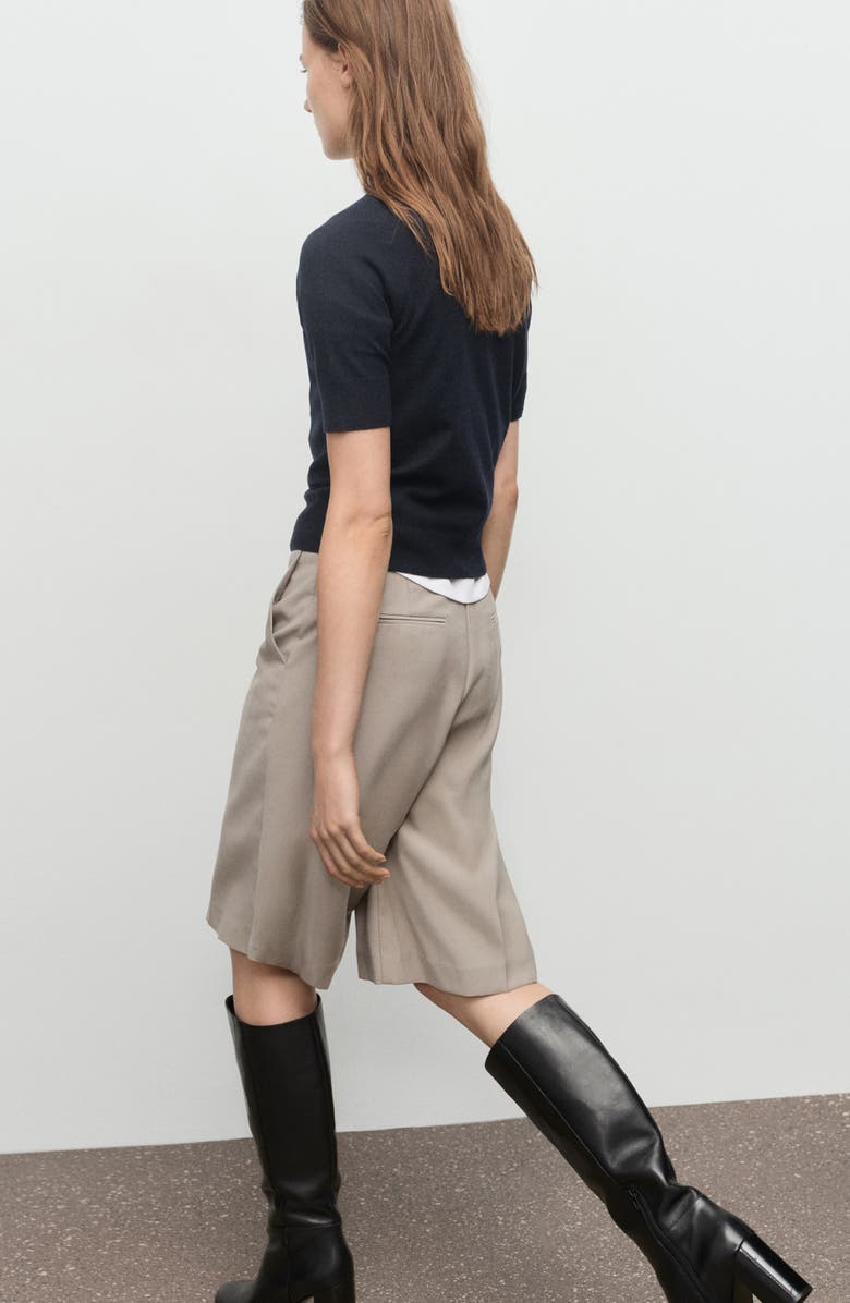 MANGO Short Sleeve Sweater, Alternate, color, Navy