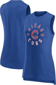 FANATICS Women's Fanatics Branded Heather Royal Chicago Cubs What Goes Around Tank Top