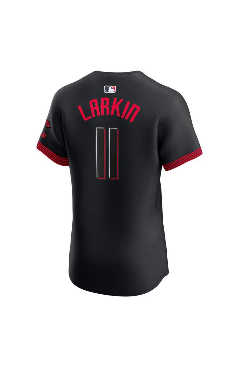 Nike Men's Nike Barry Larkin Black Cincinnati Reds City Connect Elite Jersey, Alternate, color, Black