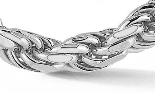 Yield Of Men Sterling Silver Rope Necklace In Metallic