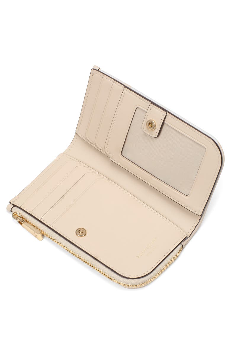 Kate Spade New York devin spade floral jacquard bifold wallet, Alternate, color, Natural Multi