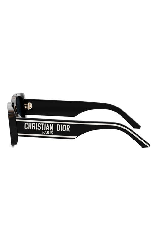 Dior Wil 53mm Polarized Geometric Sunglasses In Black